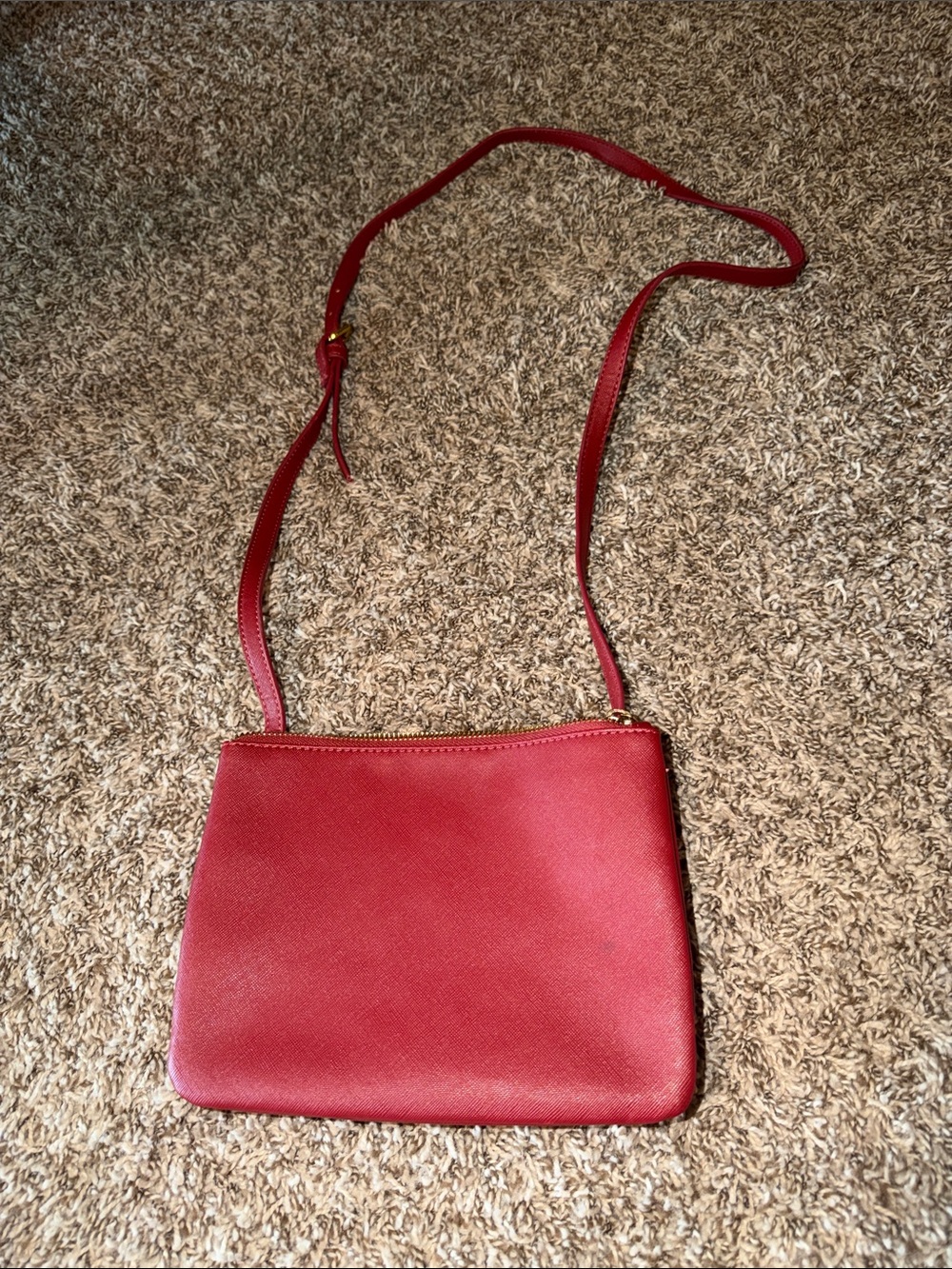 Joe Fresh Red Crossbody Bag with Adjustable Strap
